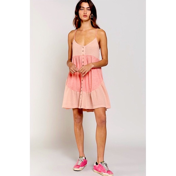 POL Coral Pink Mini Flowy Sundress - Picture 10 of 14